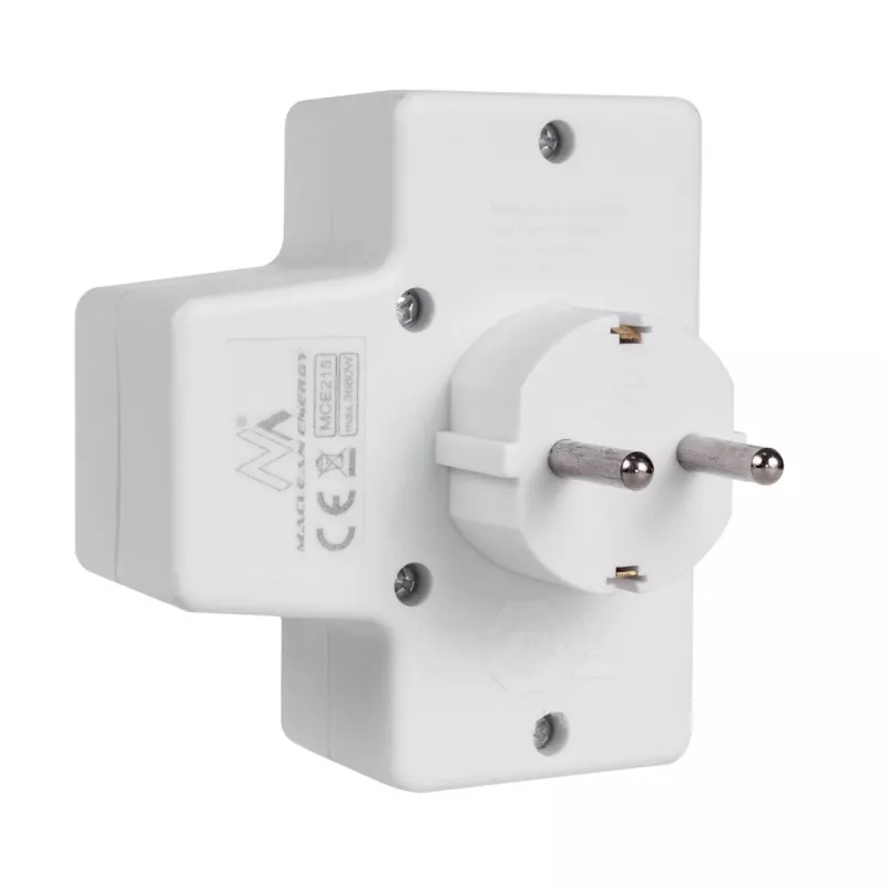 Maclean MCE215 monipistorasia-adapteri, 1x16 A + 2x2,5 A Schuko