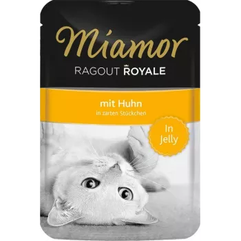 Märkäruoka kissoille Miamor Ragout Royale hyytelössä 100 g — kana, aikuiset kissat, pussi
