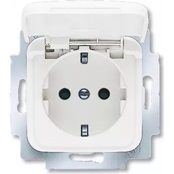 BUSCH JAEGER 20 EUKB-214 - CEE 7/3 - 2P+E - valkoinen - 250 V - 16 A - 71 mm