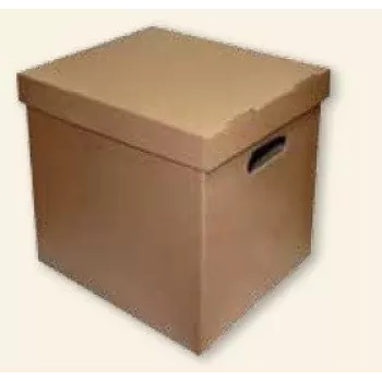 SMLT-arkistolaatikko, 360x290x350mm, ruskea, ekologinen, irrotettava kansi