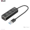 USB-keskitin CLUB3D USB 3.2 Gen1 Type-A 3 liitännällä ja gigabitin Ethernet