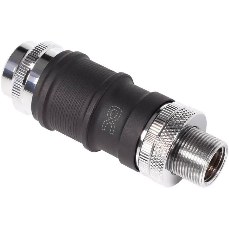 Alphacool Quick Disconnect -sarja BLH1A IG-IG Schott-liittimellä – pikaliitinpari G½/G1/4-liittimille