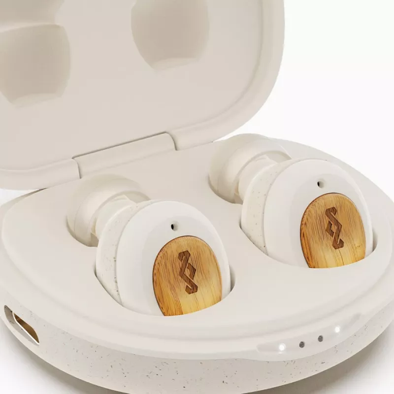 Marley True Wireless -nappikuulokkeet Champion sisäänrakennetulla mikrofonilla Bluetooth Cream