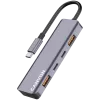 Canyon DS-18 - USB-C-keskitin - 5 porttia - 1x USB-C 5V DC lataus - 2x USB-C - 10 Gbit/s - 2x USB 3.2