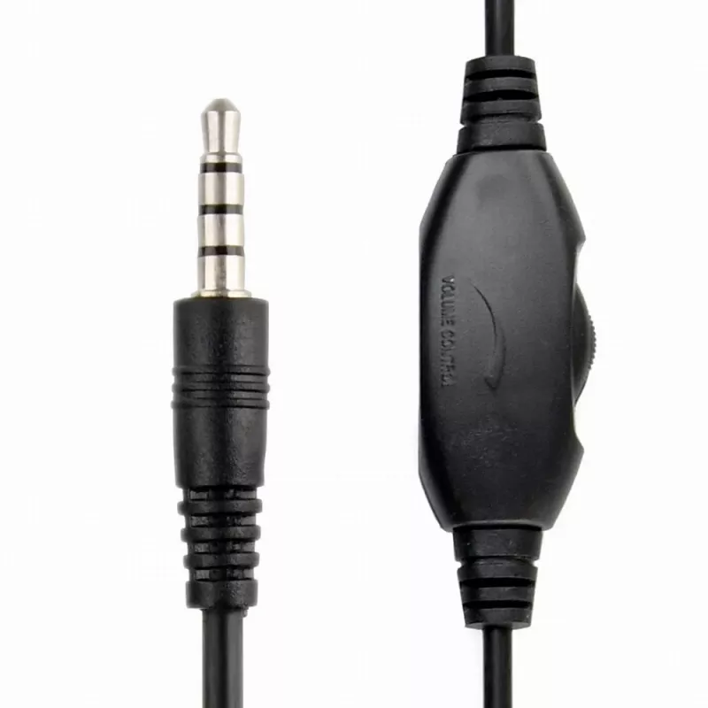 Langallinen pelikuulokemikrofoni GEMBIRD MHS-03-BKRD — binaural, korvan peittävä, 3,5 mm, 1,8 m kaapeli, punainen/musta