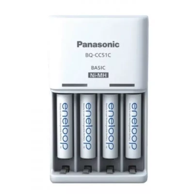 Paristolaturi PANASONIC Eneloop Basic BQ-CC51 + 4x AAA 800 mAh (K-KJ51MCD04E)