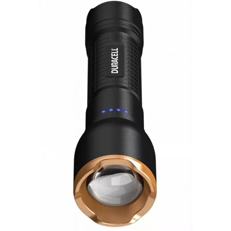 Taskulamppu Duracell DF2500R — musta, ladattava käsivalaisin
