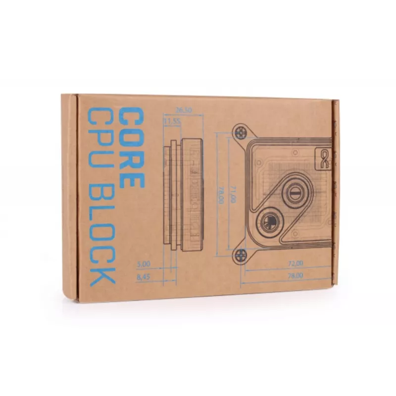 Alphacool Core 1 Black 13443 prosessorin vesijäähdytyslohko, kannat 1700/1851/AM4/AM5, musta
