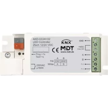MDT AKD-0224V.02 LED-ohjain 2-kanavainen, valkoisille nauhoille (AKD-0224V.02)