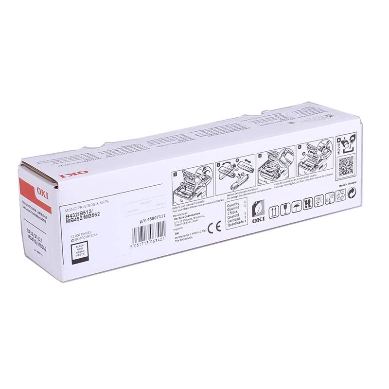 Oki B432 12K värikasetti Ultra High Yield musta 45807111 OK06342
