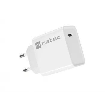 Sisäkäyttöinen USB-C-pikalaturi NATEC RIBERA 12V 20W Quick Charge 3.0 valkoinen