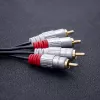 Audiokaapeli Qoltec 52337 2 m 2 x RCA musta
