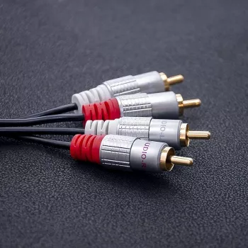 Audiokaapeli Qoltec 52337 2 m 2 x RCA musta