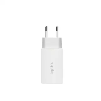 Kaksois-USB-pistorasiasovitin 65W, 2xUSB-C, valkoinen