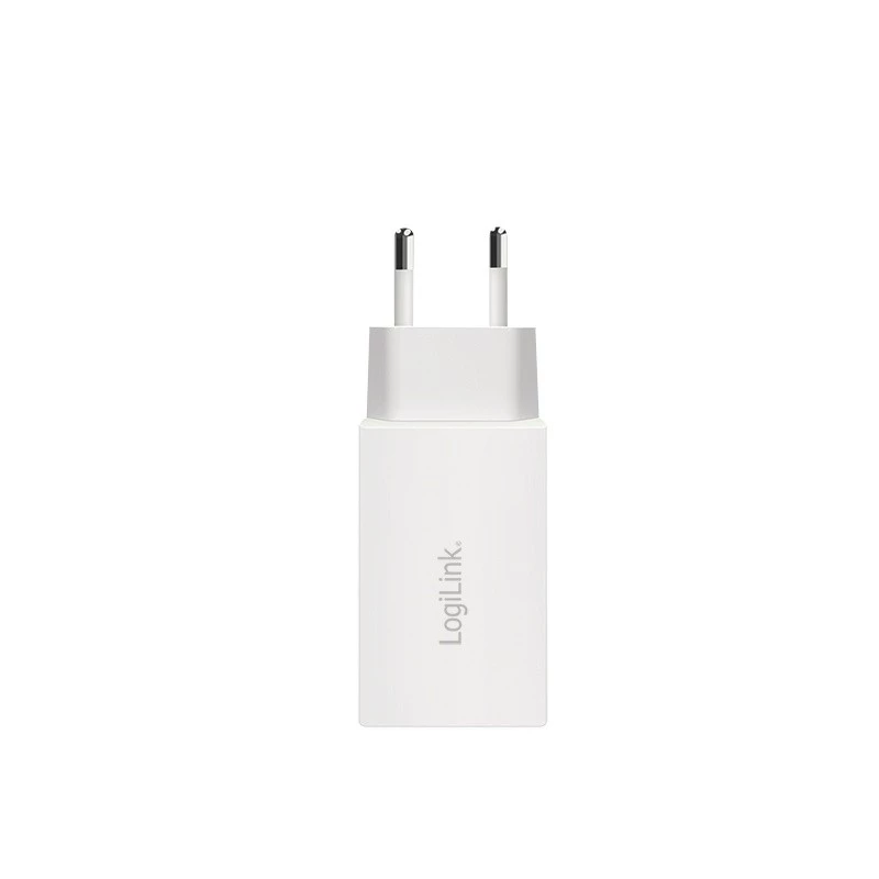 Kaksois-USB-pistorasiasovitin 65W, 2xUSB-C, valkoinen