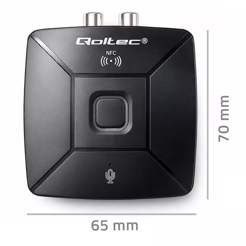 QOLTEC langaton HiFi-audiolähetin/vastaanotin malli 56981 — Bluetooth/Line-In-audiosilta