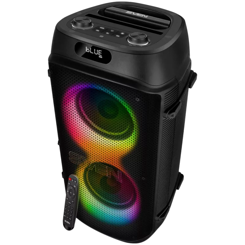 SVEN PS-850, (100W, TWS, Bluetooth, FM, USB, microSD, LED-näyttö, 8000mAh)
