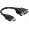 Kaapeli HDMI-DVI uros/naaras DeLOCK 0.2m