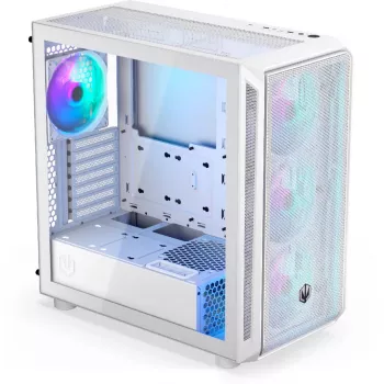 Endorfy Arx 700 ARGB PC-kotelo, Midi-torni, ATX, karkaistu lasi - sisältää 4x 140 mm ARGB-tuuletinta, valkoinen (EY2A017)