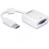 Videokaapelisovitin DeLOCK 61766 0,125 m VGA DisplayPort valkoinen