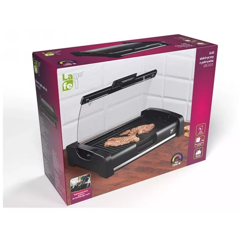 Lafe GRL-003 sähkökontaktigrilli kannella, 1650 W