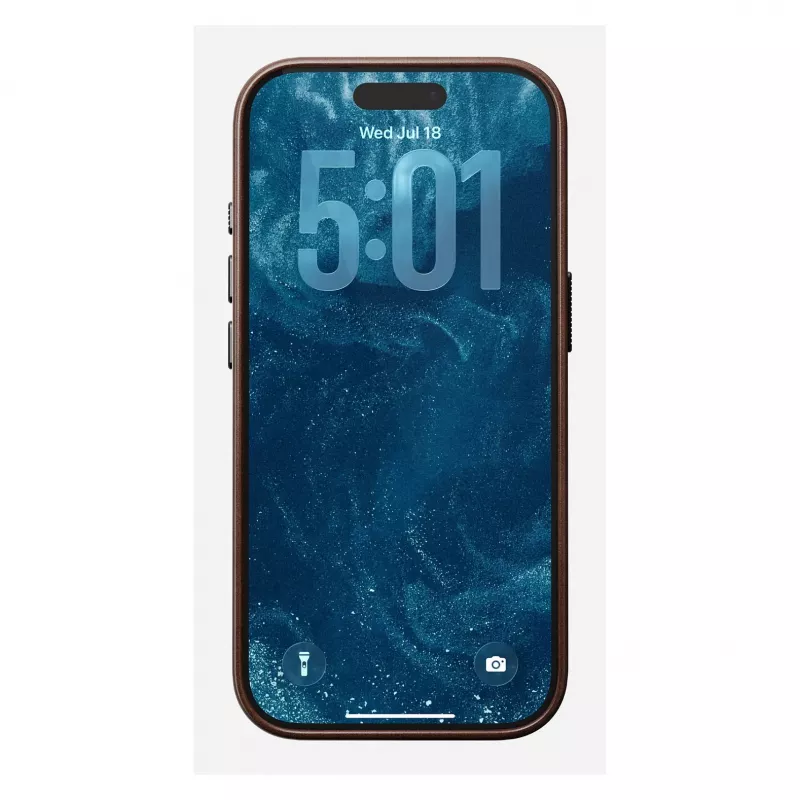Puhelinkotelo Nomad Traditional Leather Case iPhone 17 Pro, nahka-mikrokuitu, sopii 6,3 inch (16 cm), ruskea