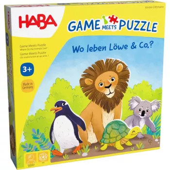 Spiel trifft Puzzle - Wo leben Löwe & Co., lautapeli