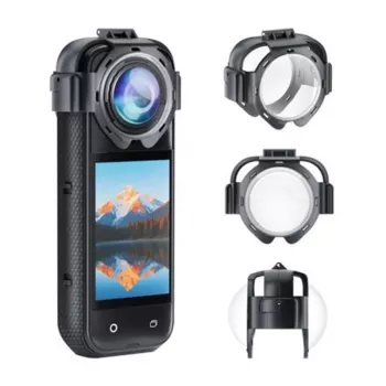 Puluz PU750T -objektiivinsuojukset Insta360 X5:lle – napsautettava suojakotelosarja