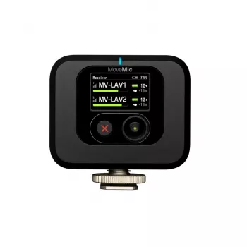 Langaton kamerakiinnitysvastaanotin Shure MV-R-Z6 — 50–20000 Hz, 30 m kantama, 12–15 V, 308×101×38 mm, 0,429 kg, musta