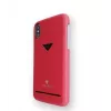 Card Slot Back Shell VixFox iPhone X/XS — rubiininpunainen, takakuori integroidulla korttipaikalla