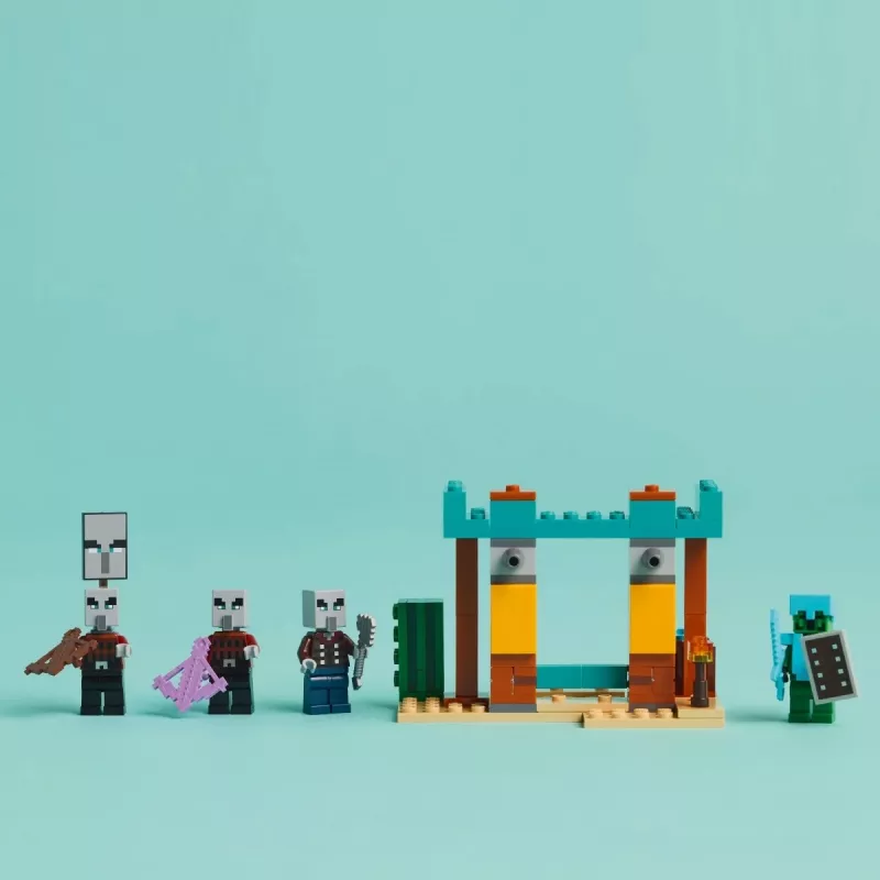 LEGO rakennussarja Illagerien aavikkopartio 21267 – Minecraft-leikkisarja, 105 osaa, 4 minihahmoa, 80×60×110 mm