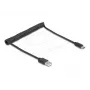 DeLOCK USB-kaapeli USB 2.0 0,75 m USB A USB C musta 90368
