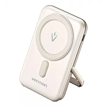 Varavirtalähde Vention 10000mAh Magnetic Wireless 20W — 10000 mAh, 3 A lähtö, USB-C, valkoinen
