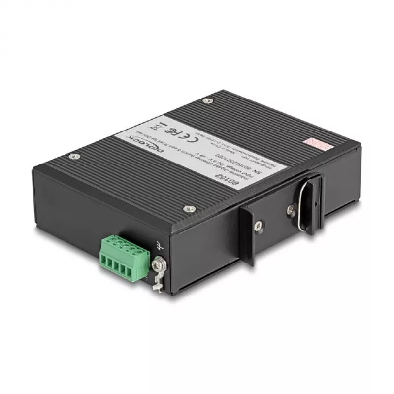 Ethernet-kytkin DELOCK 80162 — 5-porttinen Gigabit RJ45 DIN-kiskoasennukseen