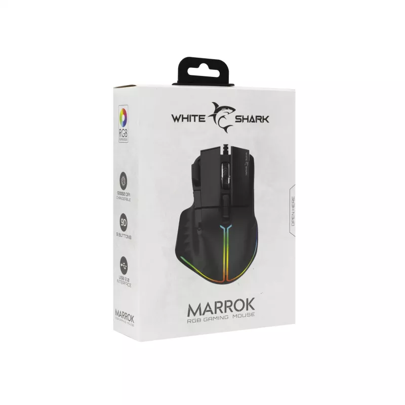 Hiiri White Shark MARROK musta USB Type-A