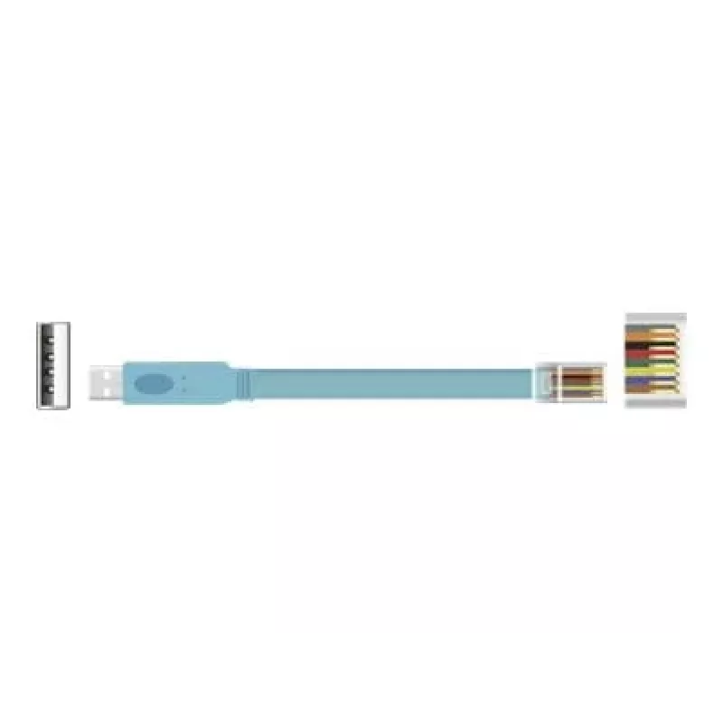 Delock USB 2.0 – RS-232-sarja RJ45 -konsolisovitinkaapeli, 3 m, sininen