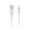 Belkin BOOST CHARGE - Lightning-kaapeli - Lightning uros - USB uros - 3 m - valkoinen - Apple iPad/iPhone/iPod (Lightning)