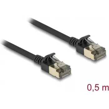 DeLOCK verkkokaapeli RJ45 Cat.8.1 0,5 m musta