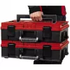 Einhell 4540019 E-Case S-F järjestelmälaukku ruudukkovaahtomuovilla, roiskeveden kestävä, polypropeeni, kantavuus 25 kg, musta/punainen