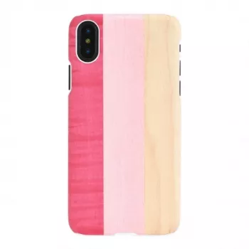 Älypuhelinkotelo man and wood iPhone X/XS:lle — pink pie white