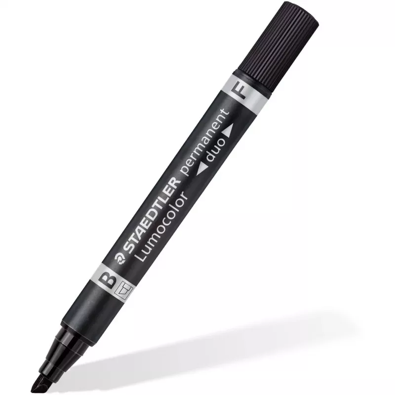 Pysyvä merkkiaine Staedtler Lumocolor permanent duo 348 B musta 1 kpl