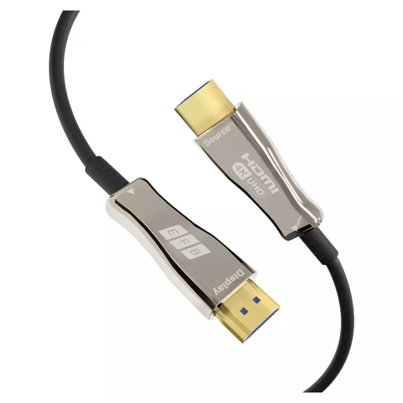 EFB Elektronik HDMI-kuituoptinen kaapeli AOC Active 4K60Hz musta - Digitaalinen/näyttö/video - 50 m (HDMI-20-00010)