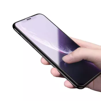 Devia Van Anti-blue Ray -karkaistu lasinen näytönsuojus iPhone XR 6.1 -puhelimelle, musta