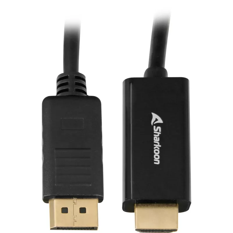 DisplayPort-HDMI-adapteri Sharkoon 4K 60 Hz, 1 m kaapeli