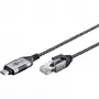 Goobay Ethernet-kaapeli USB-C 3.1 - RJ45 ohut 1 m – yhdistä reititin, modeemi tai (74401)