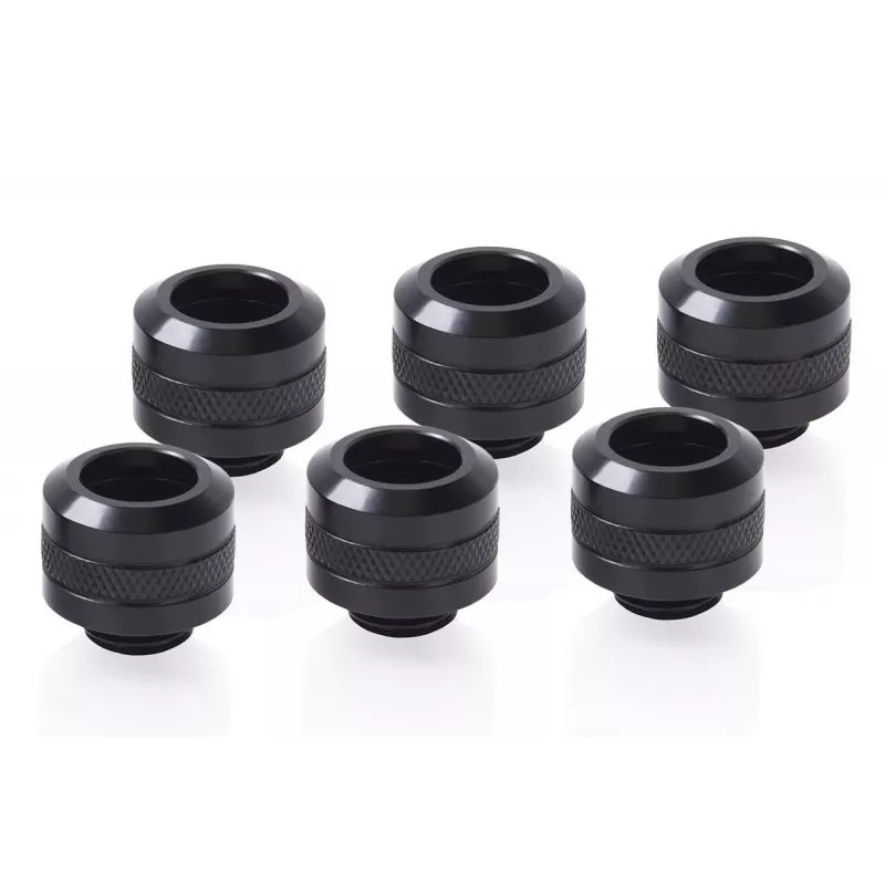 Liitinsarja Alphacool 17475 — messinkiliittimet, musta, Ø 22 mm, K 20 mm