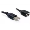 USB 2.0 -jatkokaapeli DeLOCK 82457 0,15 m musta