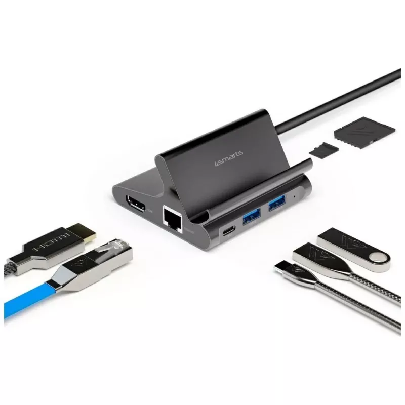Pidike tabletille/älypuhelimelle 7in1 Dex HDMI/RJ45