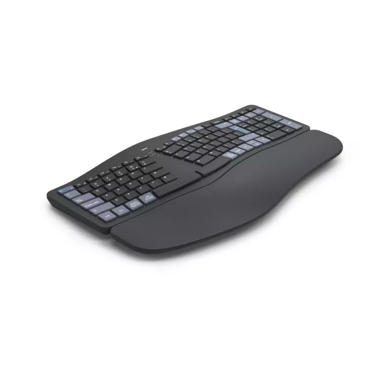 Langaton ergonominen näppäimistö HAMA WK-900 musta USB, kompakti asettelu, langaton yhteys