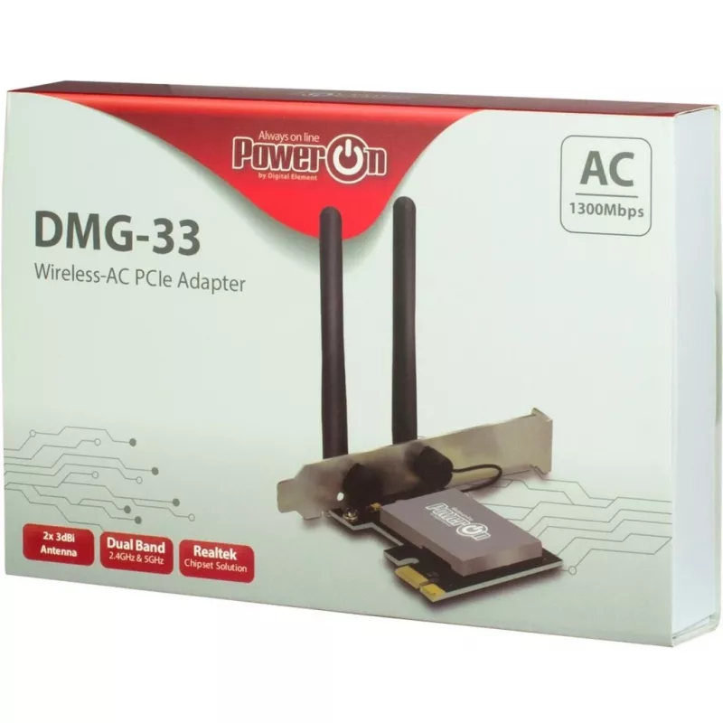 Sisäinen WLAN-kortti Inter-Tech DMG-33 1300 Mbit/s